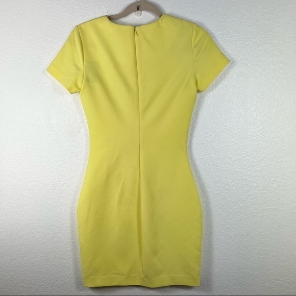 Likely Manhattan Bodycon Mini Dress Bright Yellow size 0 - Picture 4 of 7
